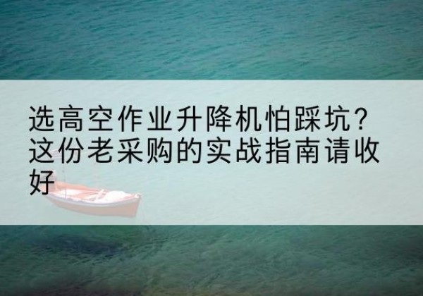 普格高空作业升降机厂家推荐-选高空作业升降机怕踩坑？这份老采购的实战指南请收好